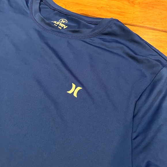 Hurley tee men’s Large blue long sleeve shirt performance stretch MFG active - Picture 3 of 8